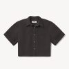 Mainstay Cotton Cut-Off Short Sleeve Button Down