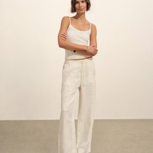 Crosshatch Linen Easy Pant